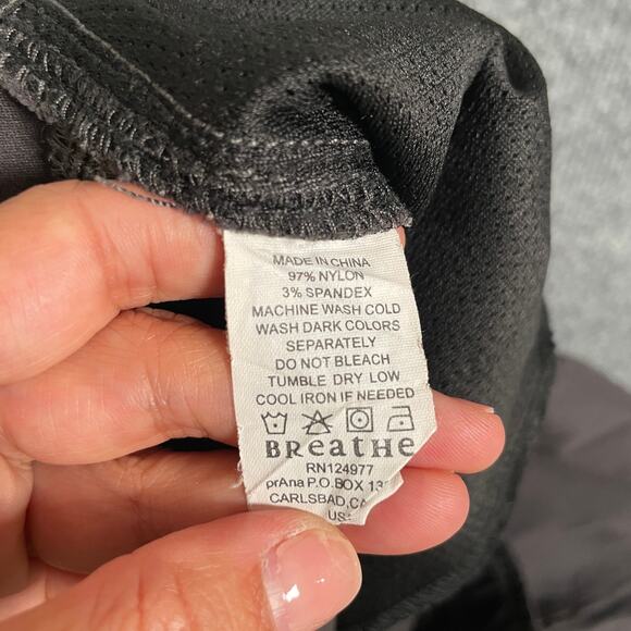 PrAna Womens Size XL Stretch Zion Slim Pant Cargo Black Buckle Closure Pockets - Picture 10 of 12